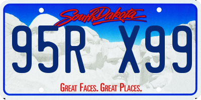 SD license plate 95RX99