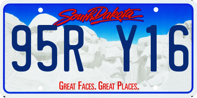 SD license plate 95RY16