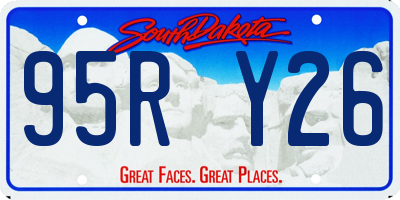 SD license plate 95RY26