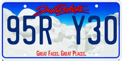 SD license plate 95RY30