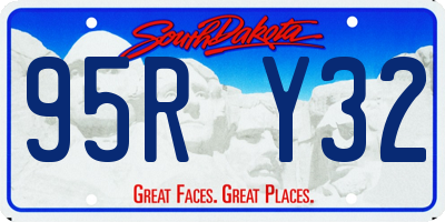SD license plate 95RY32