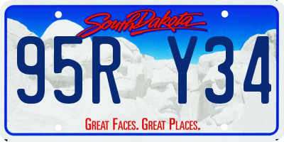 SD license plate 95RY34