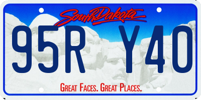 SD license plate 95RY40