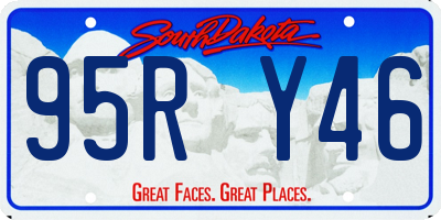SD license plate 95RY46