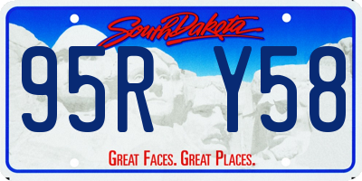 SD license plate 95RY58
