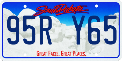 SD license plate 95RY65