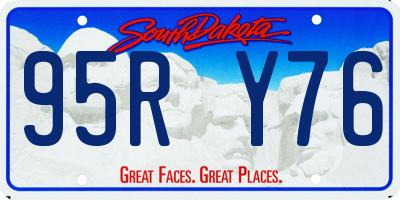SD license plate 95RY76