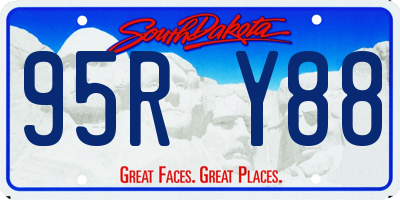 SD license plate 95RY88