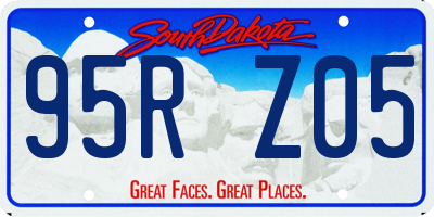 SD license plate 95RZ05