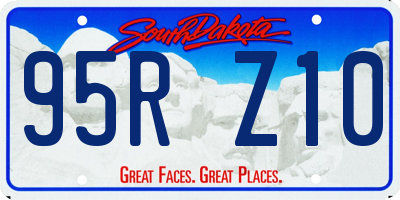 SD license plate 95RZ10