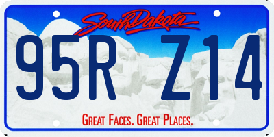 SD license plate 95RZ14