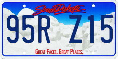 SD license plate 95RZ15