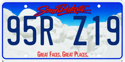 SD license plate 95RZ19