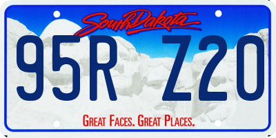 SD license plate 95RZ20