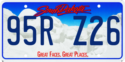 SD license plate 95RZ26