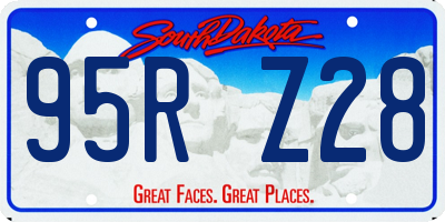 SD license plate 95RZ28