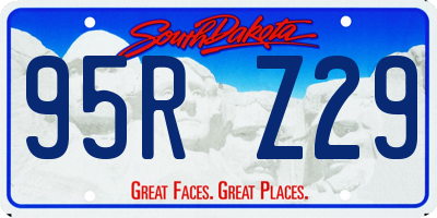 SD license plate 95RZ29