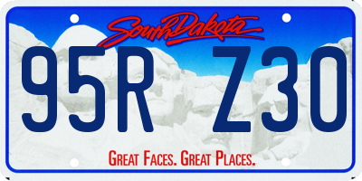 SD license plate 95RZ30