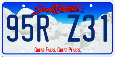 SD license plate 95RZ31