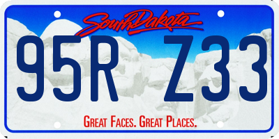 SD license plate 95RZ33