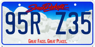 SD license plate 95RZ35