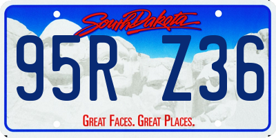 SD license plate 95RZ36