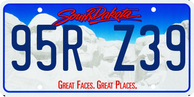 SD license plate 95RZ39