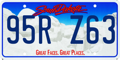 SD license plate 95RZ63