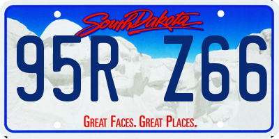 SD license plate 95RZ66