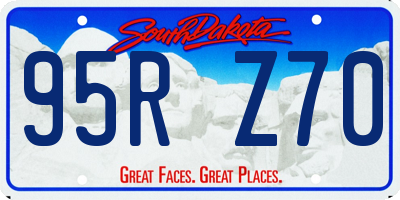 SD license plate 95RZ70