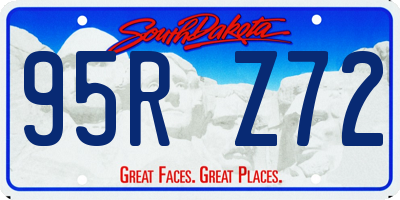 SD license plate 95RZ72