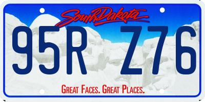 SD license plate 95RZ76