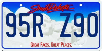 SD license plate 95RZ90