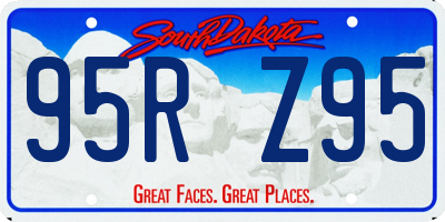 SD license plate 95RZ95