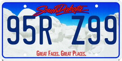SD license plate 95RZ99