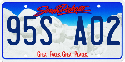 SD license plate 95SA02