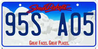 SD license plate 95SA05