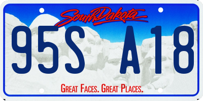 SD license plate 95SA18