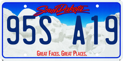 SD license plate 95SA19