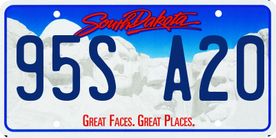 SD license plate 95SA20