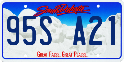 SD license plate 95SA21