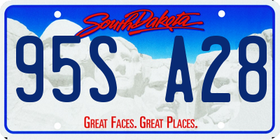 SD license plate 95SA28