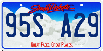 SD license plate 95SA29
