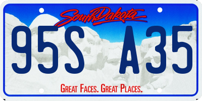 SD license plate 95SA35
