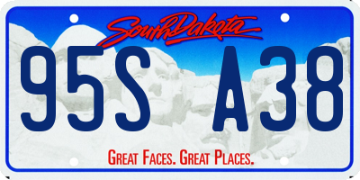 SD license plate 95SA38