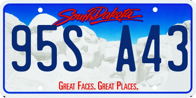 SD license plate 95SA43