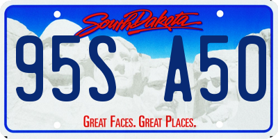 SD license plate 95SA50