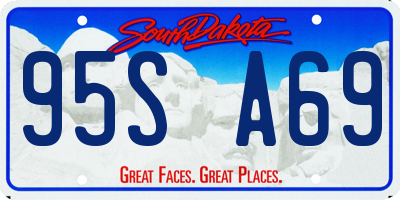 SD license plate 95SA69