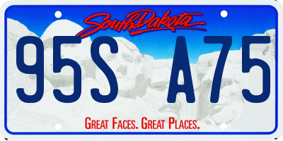SD license plate 95SA75