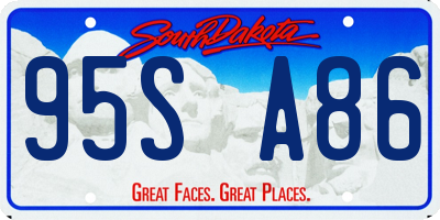 SD license plate 95SA86